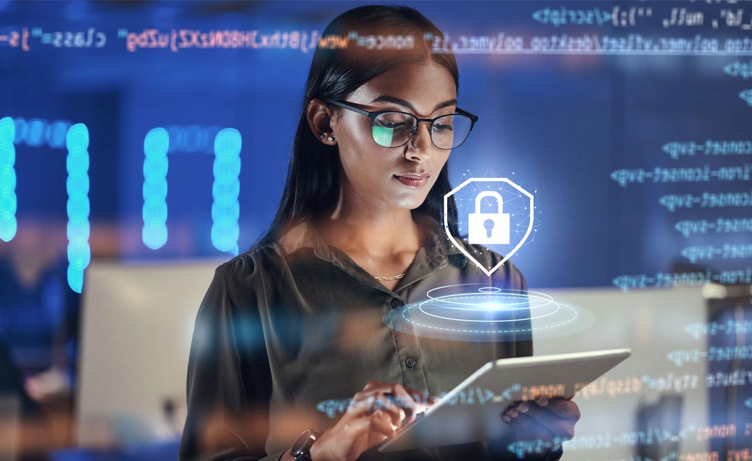 Technical user using a tablet in a secure data environment
